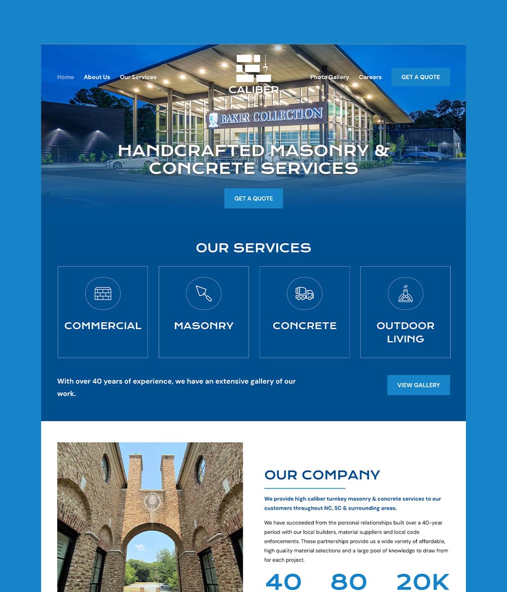 Caliber Associates website homepage screenshot
