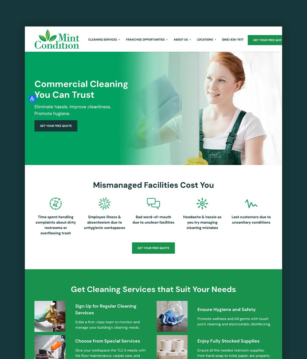 Mint Condition website homepage screenshot