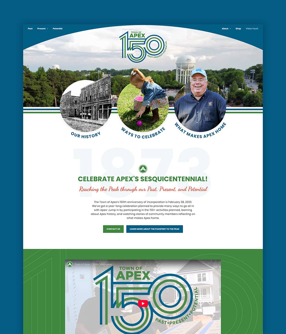 Apex 150 website home page screenshot