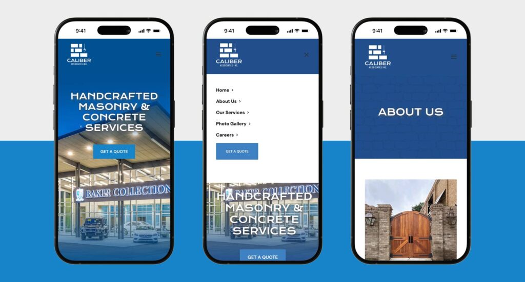 Caliber Construction Services - Woland Web - Website Design