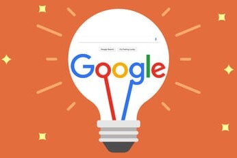 lightbulb graphic with google logo