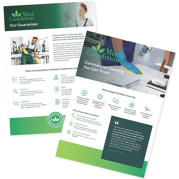 Graphic design examples flyers designed for Mint Condition