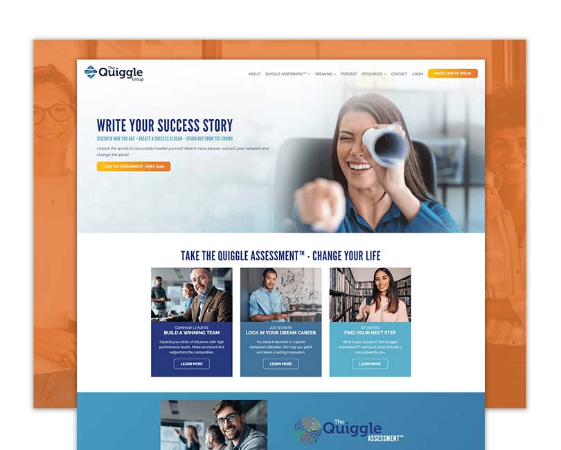 The Quiggle Group website homepage screenshot