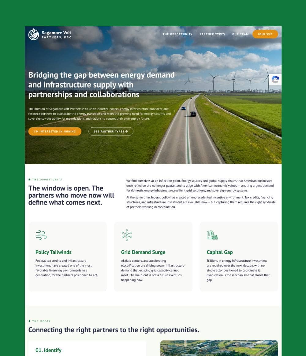Sagamore Volt Partners website homepage screenshot
